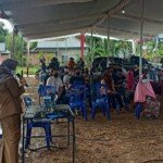 Warga di Lokasi TMMD Antusias Ikuti Penyuluhan Mengenai Covid-19