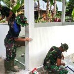TMMD ke 110 Bangun Poskamling di Kampung Jawi