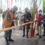 Ritual Adat Potong Pantan Sambut Kedatangan Danpusterad di Kapuas