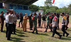 Tinjau Lokasi TMMD ke-110, Pangdam-Kapolda Kalteng Salurkan Bansos dan APD
