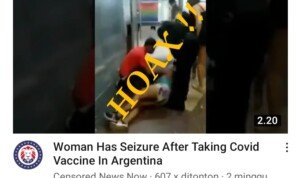 Hoax !! Setelah Menerima Vaksin Covid-19, Seorang Wanita Argentina Kejang-kejang