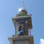 Kubah Menara Masjid Sudah Terpasang, Progres Pembangunan 80 Persen