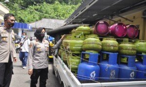 Satreskim Polres Banjar Amankan Oknum Penyelundupan Gas Bersubsidi