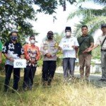 Pelaksanaan titik nol pembangunan dan pembagian BLT DD Desa Kosgoro,kecamatan Stl Ulu Terawas, Kamis (4/3/21)
