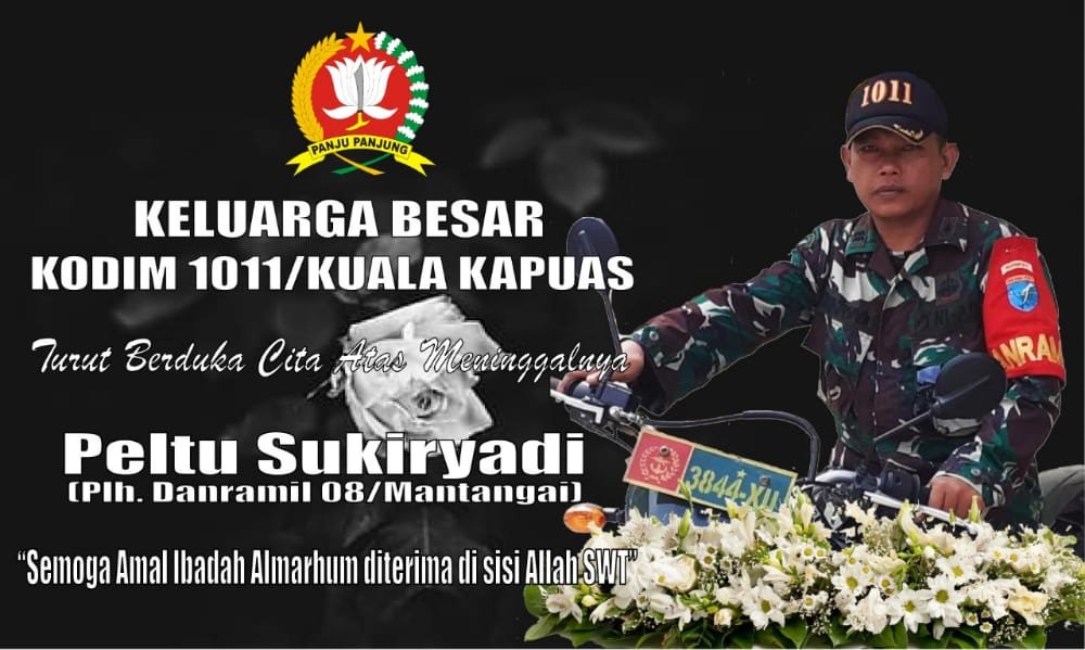 Kodim 1011/Klk kehilangan sosok prajurit terbaik Peltu Supriyadi (Dok. Humas Kodim 1011/Klk / Mattanews.co)