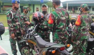 Kodim 0420/Sarko Jambi Gelar Pengecekan Kelengkapan Kendaraan Prajuritnya
