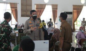 Kapolres Ciamis Monitoring Vaksinasi Tahap Dua