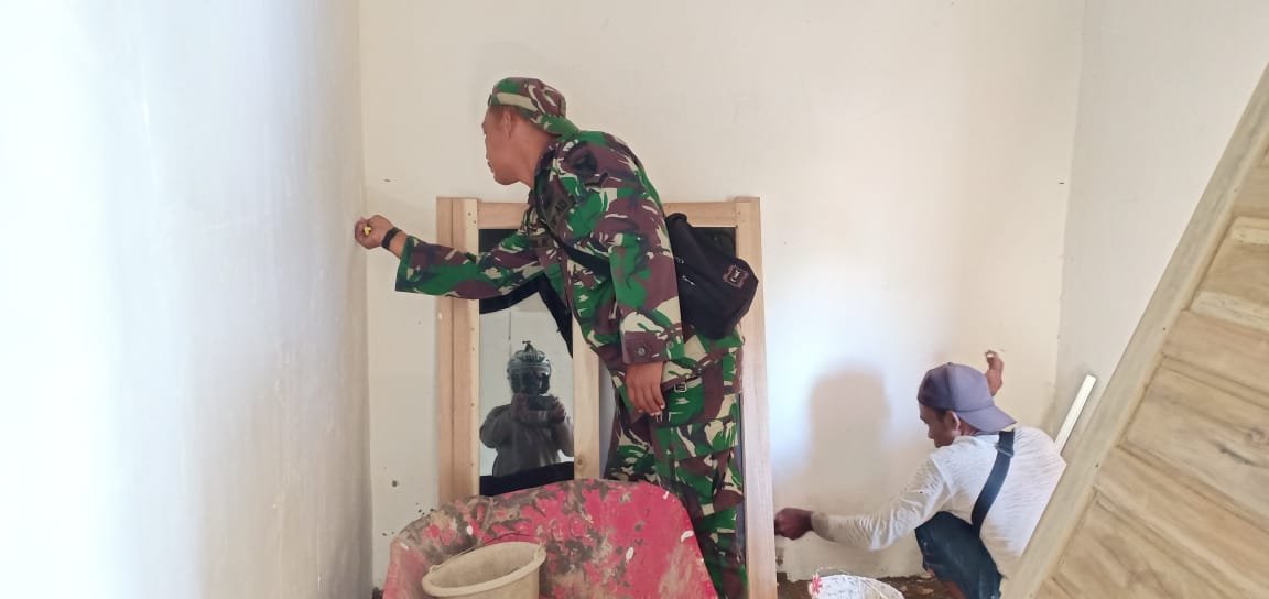 Rumah Tak Layak Huni Hampir Selesai Dibedah Satgas TMMD