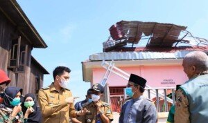 Panca Tinjau Korban Bencana Puting Beliung di Kabupaten Ogan Ilir