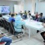 Konflik antara warga dan empat pengembang di Dusun Krajan 2, Desa Bengle Kecamatan Majalaya coba diselesaikan di ruang rapat Wakil Bupati Karawang, di Gedung Singaperbangsa Karawang, Jumat (02/04/2021).