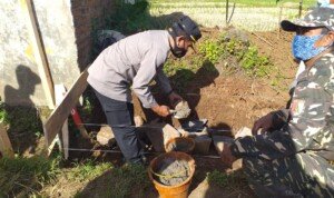 Akhirnya, Irigasi di Desa Sukasenang Mulai Dibangun, Kapolsek Cikoneng Beri Imbauan Ini