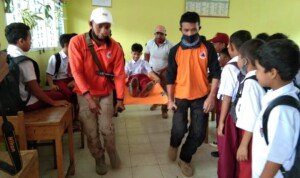 Satgas Nagari Sungai Patai Tanah Datar Gelar Simulai Bencana ke Sekolah