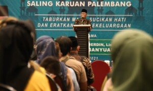 Sekda Muba Hadiri Halal Bi Halal IKS Saling Karuan Palembang