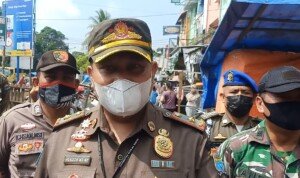 Sat Pol PP Kota Palembang Tertibkan Pasar Sako