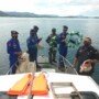 Sat Polair Polres Polman bersama angota TNI AL dan perikanan menggelar tabur bunga untuk 53 awak kapal selam KRI Nanggala 402 yang tenggelam di perairan Bali utara, kegiatan yang berlangsung di Laut Teluk Mandar Kecamatan Polewali Kabupaten Polman, Kamis (6/5/2021).