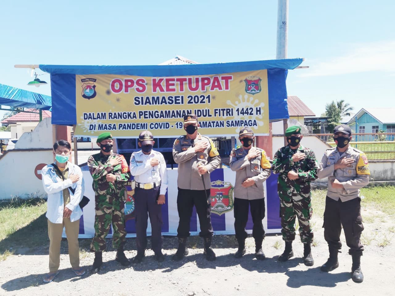 Operasi Ketupat siamasei 2021, Polresta mamuju mendirikan 6 Pos pengamanan dan pelayanan Lebaran