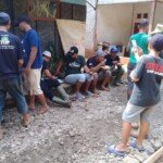 Gibas Sektor Rancah-Rajadesa Terjun Langsung Kerja Bakti Bantu Pengecoran Jalan Lingkungan