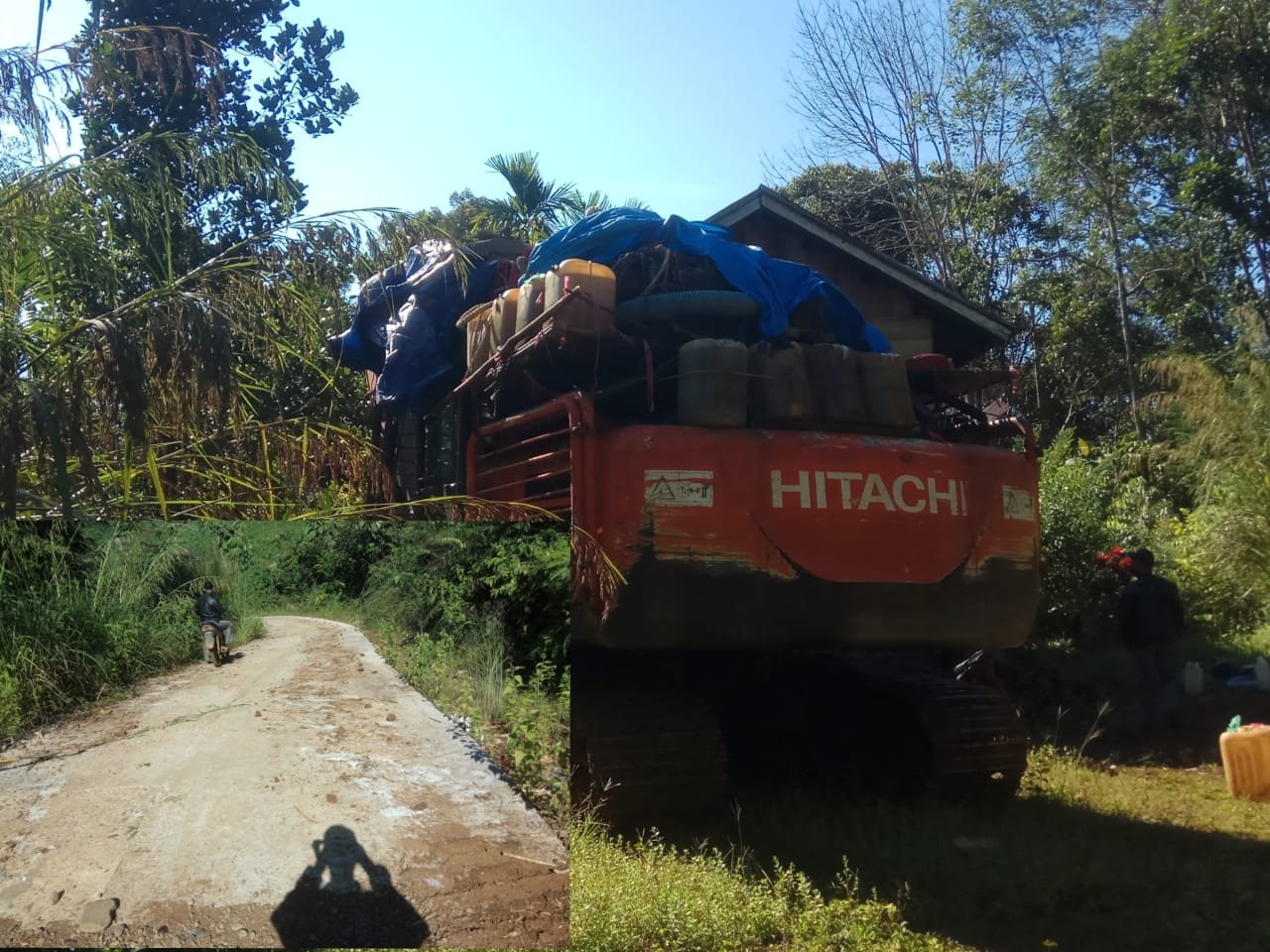 Alat berat yang digunakan dalam aktivitas PETI di Kabupaten Merangin Jambi (Yulisman / Mattanews.co)