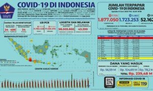 Update 9 Juni 2021 Korban Covid-19 di Indonesia: 1.877.050 Positif, 1.723.253 Sembuh, 52.162 Meninggal