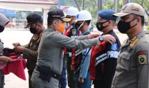 Jelang PTM, Kasat Pol-PP Sumsel Pimpin Apel Gabungan