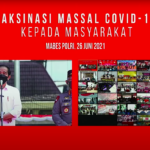 Presiden Jokowi Tinjau Vaksinasi Covid-19 di Lapangan Bhayangkara Jelang HUT Polri ke-75