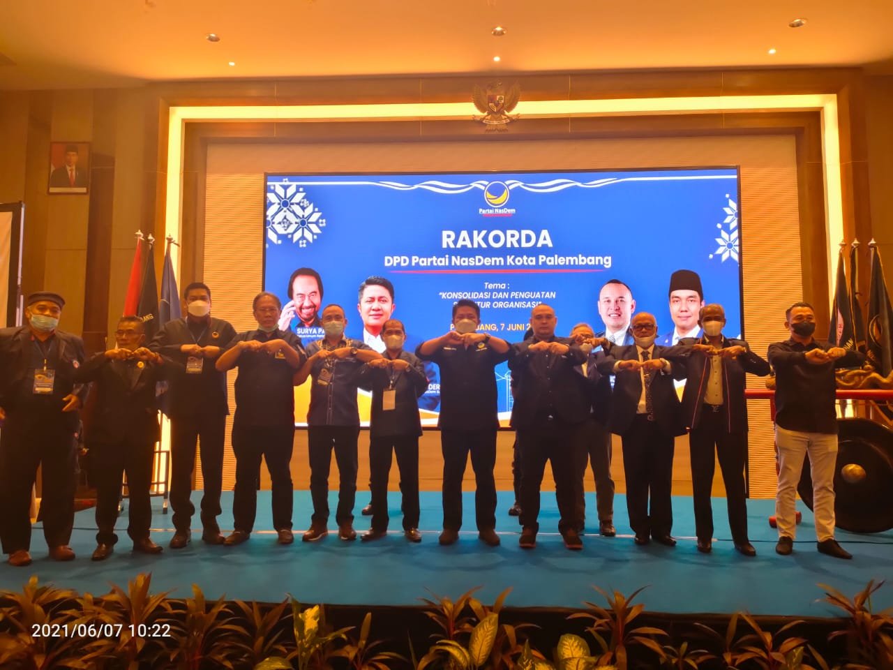 Rapat Koordinasi Daerah (Rakorda) Dewan Pimpinan Daerah (DPD) Partai Nasional Demokrat (Nasdem) Kota Palembang (Reza Fajri / Mattanews.co)