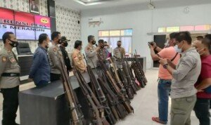 Sebulan, Polres Merangin dan Jajaran Polsek Berhasil Amankan Ratusan Senpira