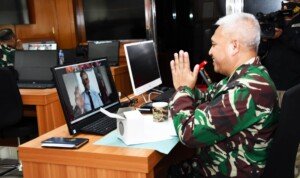 Secara Virtual, Kababinkum TNI Diskusi  Peningkatan Kerjasama Militer Bidang Hukum Dengan Dubes Denmark Untuk Indonesia