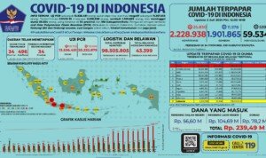 Update 2 Juli 2021 Korban Covid-19 di Indonesia: 2.228.938 Positif, 1.901.865 Sembuh, 59.534 Meninggal