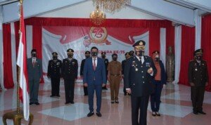 Bupati Bersama Kapolres Batanghari Peringati HUT Bhayangkara ke-75 Secara Virtual