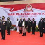Danrem 044/Gapo Menghadiri Upacara Hari Bhayangkara Ke-75 di Polda Sumsel