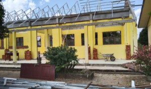 Penjaga Proyek Pembangunan Gedung SMKN I di Ogan Ilir Halangi Kerja Wartawan Saat Peliputan