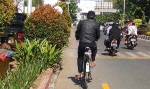 Dishub Karawang Miliki Dua Titik Marka Jalan Khusus Sepeda