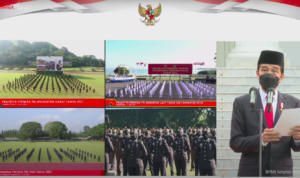 Secara Virtual, Presiden Jokowi Lantik 700 Perwira TNI-Polri Tahun 2021
