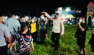 Tak Patuhi Prokes, Polres Mateng Bubarkan Pasar Malam