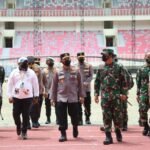 Panglima TNI Bersama Kapolri dan Menpora Tinjau Kesiapan Stadion dan Arena Akuatik PON XX