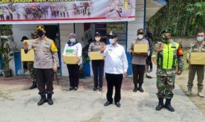 Kapolres dan Wakil Bupati Simalungun Tinjau Langsung Posko Penyekatan