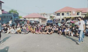 Langgar PPKM, Ratusan Pengunjung Patok Besi Diamankan di Polres Lubuklinggau