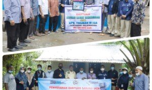 PT PIM Serahkan Bantuan Rumah Sehat Sederhana dan MCK di Aceh Utara 