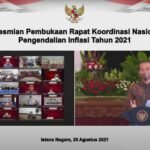 Ini Pesan Presiden Jokowi dalam Peresmian Pembukaan Rakornas Pengendalian Inflasi 2021