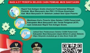 Bupati Dodi Reza Gratiskan Rapid Tes untuk Ribuan Peserta CASN di Muba