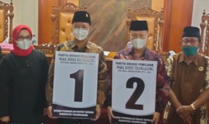 Pengundian Nomor Urut, Dua Cawabup Tulungagung Legowo