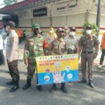 Babinsa Baturaja Timur bersama 4 Pilar Giat Operasi Yustisi PPKM Mikro