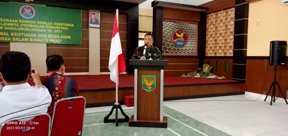 Dandim 0406 MLM, Letkol Inf Erwinsyah Taupan saat membuka TMMD ke-112 di Kabupaten Musi Rawas Sumsel (Sofiyan / Mattanews.co)