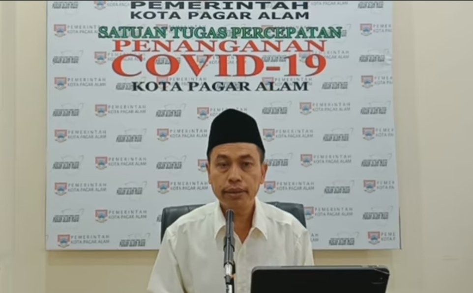 Juru Bicara Satuan Tugas Penanganan Covid-19 Pagar Alam Samsul Bahri (Baron / Mattanews.co)