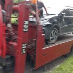 Mobil Toyota Rush Terbalik di Jembatan Merah Tuntungan Kini Sudah Dievakuasi