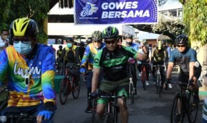 Danrem 044/Gapo Ikuti Fun Bike Bersama Pangdam II/Swj dan Kapolda Sumsel