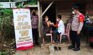 Percepat Target, Polres Padangsidimpuan Sasar Peserta Vaksin “Door to Door” di Pelosok Desa