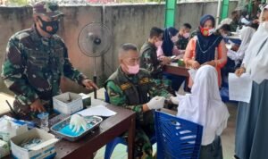 Percepat Herd Immunity, Koramil 402/06 Tanjung Batu Gelar Serbuan Vaksin