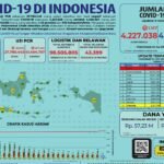 Update 9 Oktober 2021 Korban Covid-19 di Indonesia: 4.227.038 Positif, 4.059.267 Sembuh, 142.612 Meninggal